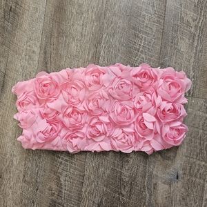 Rose stretch bandeau crop top floral
